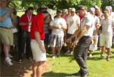 Golf Ball Lands In Spectator’s Pocket