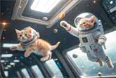 Pawsome Space Odyssey: Two Orange Kittens Blast Into Space