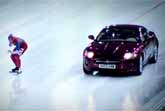 Speed Skater Vs Jaguar XK on Ice&nbsp; (Top Gear)